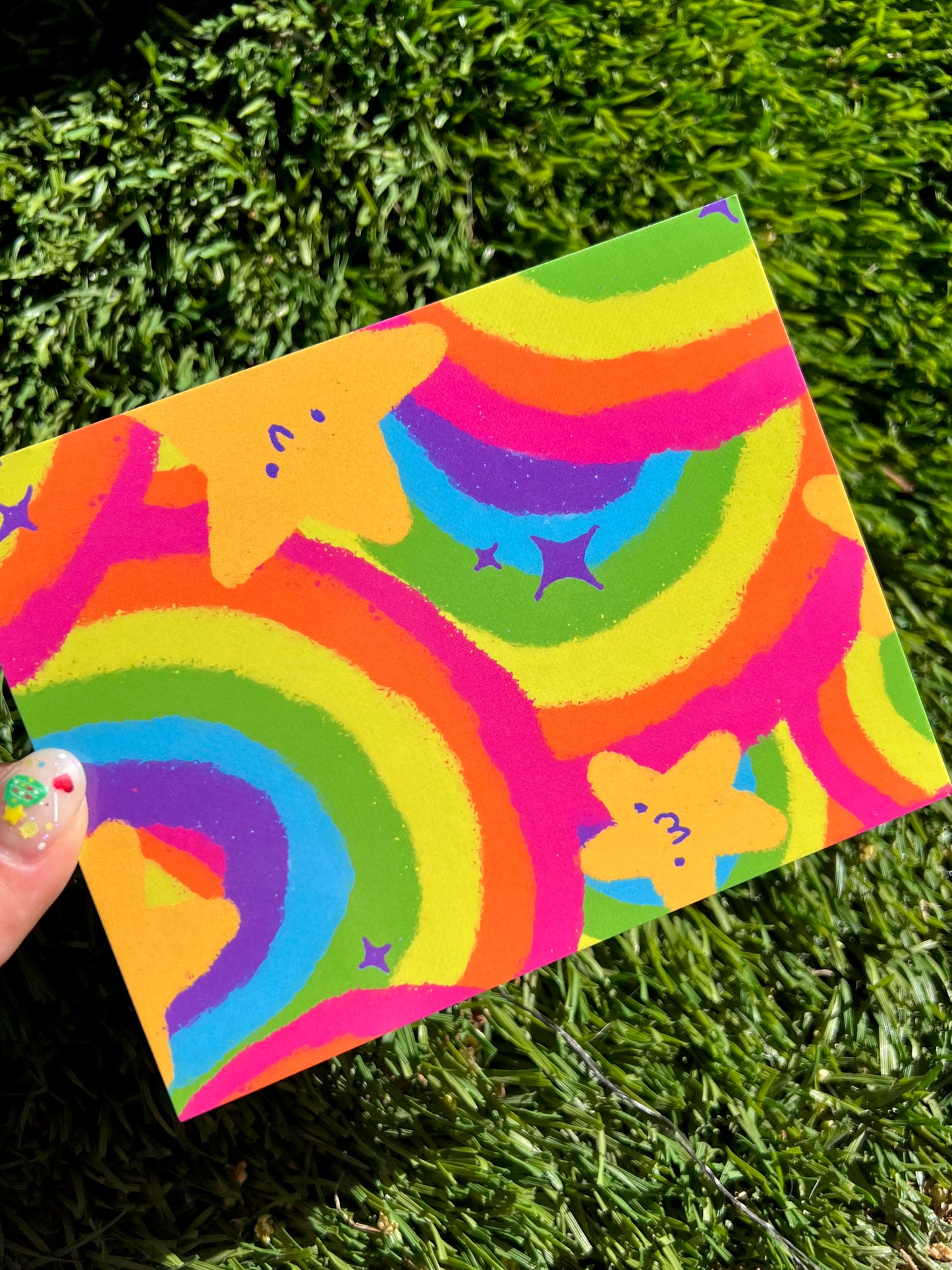 Rainbow Star Print