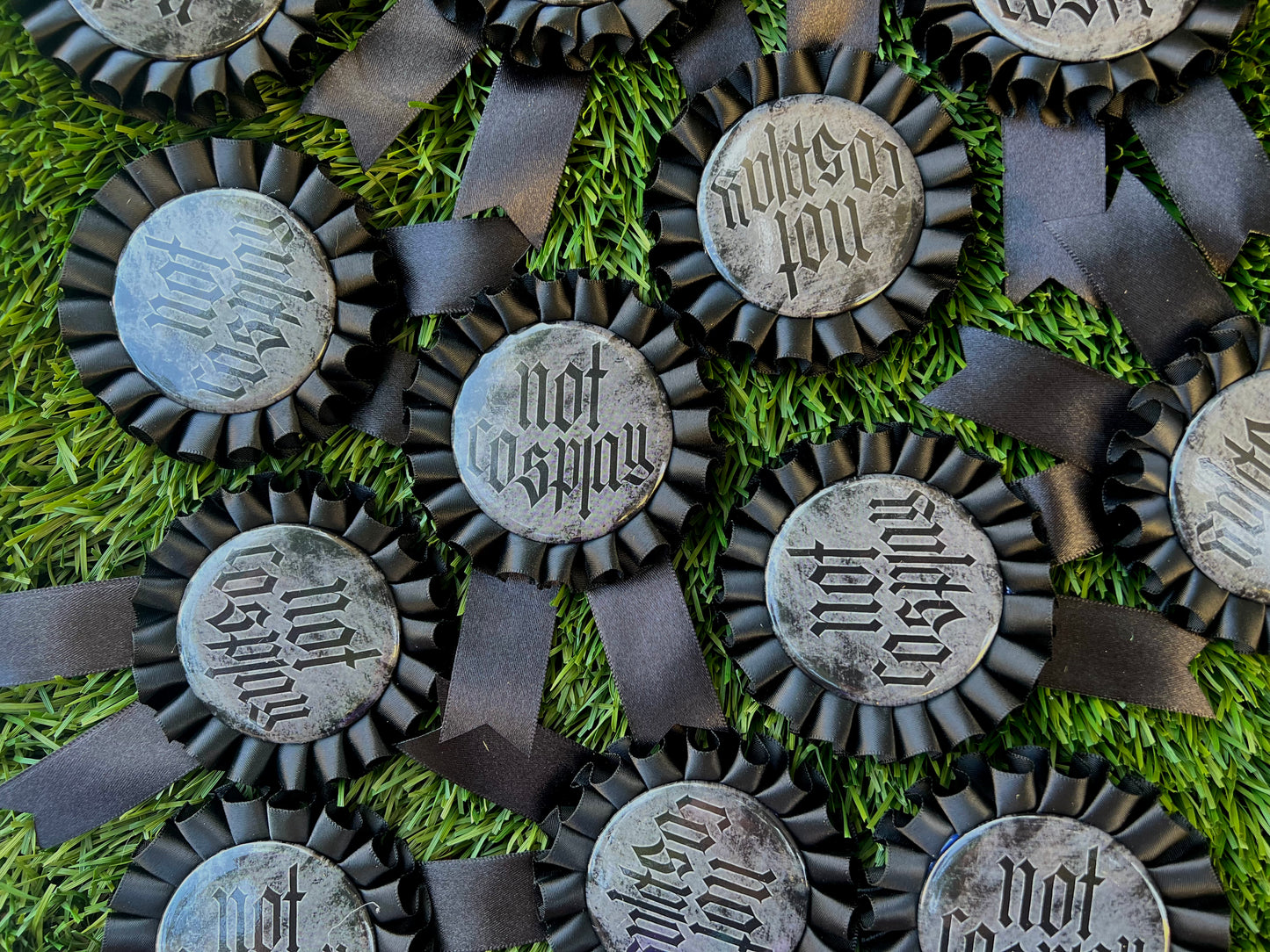 Gothic Not Cosplay Rosette pin