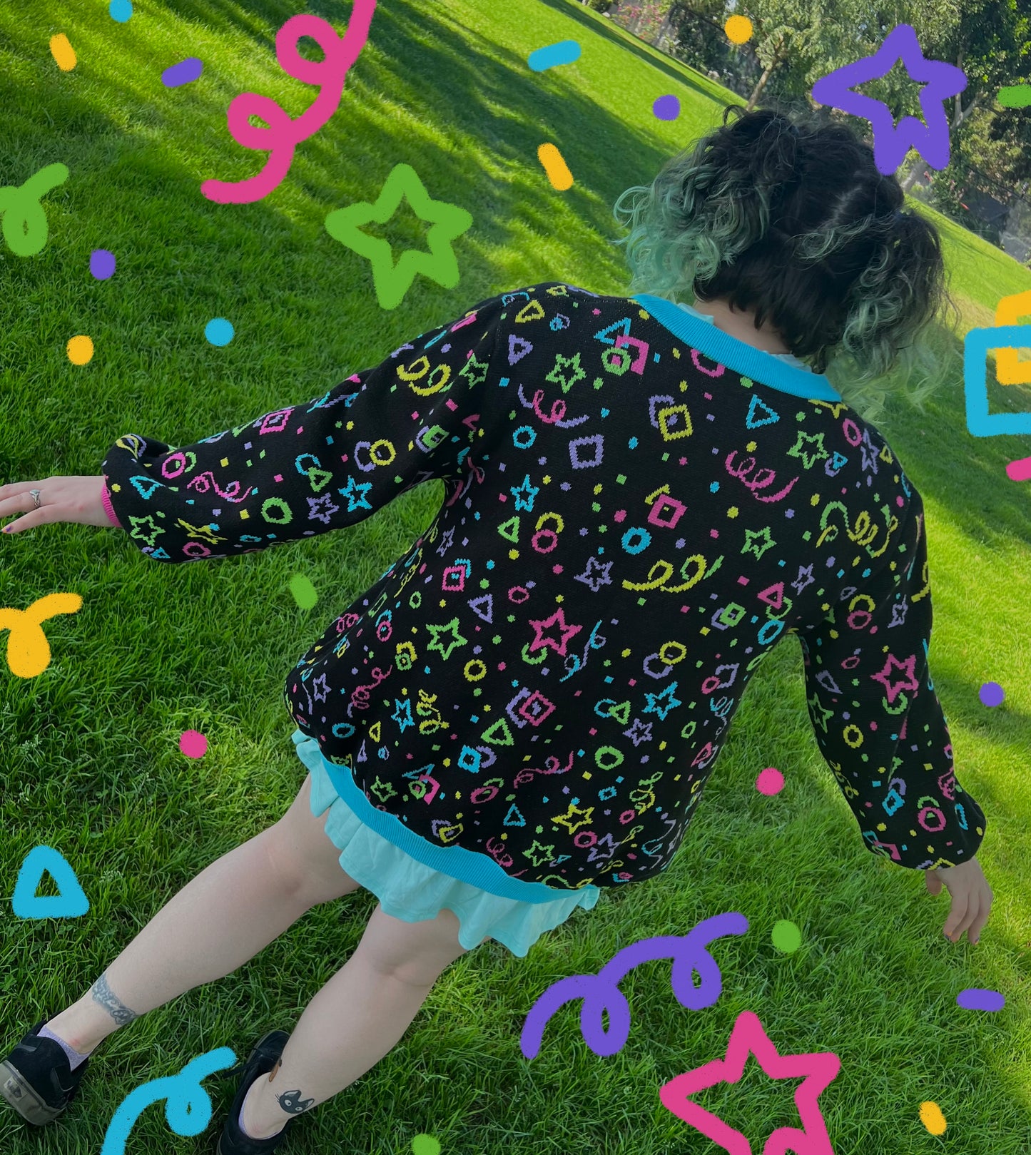 Roller Rink Carpet Cardi