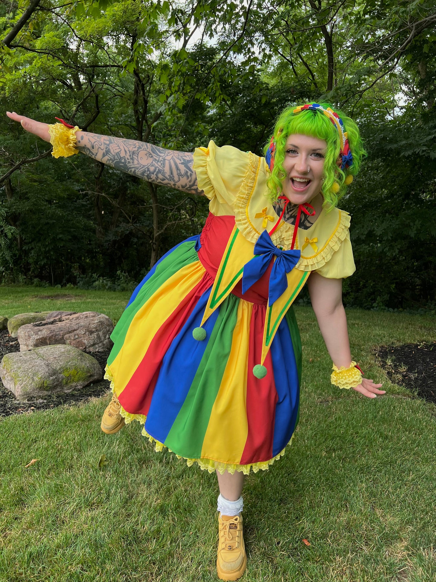 Bright Playground Clown Jumperskirt