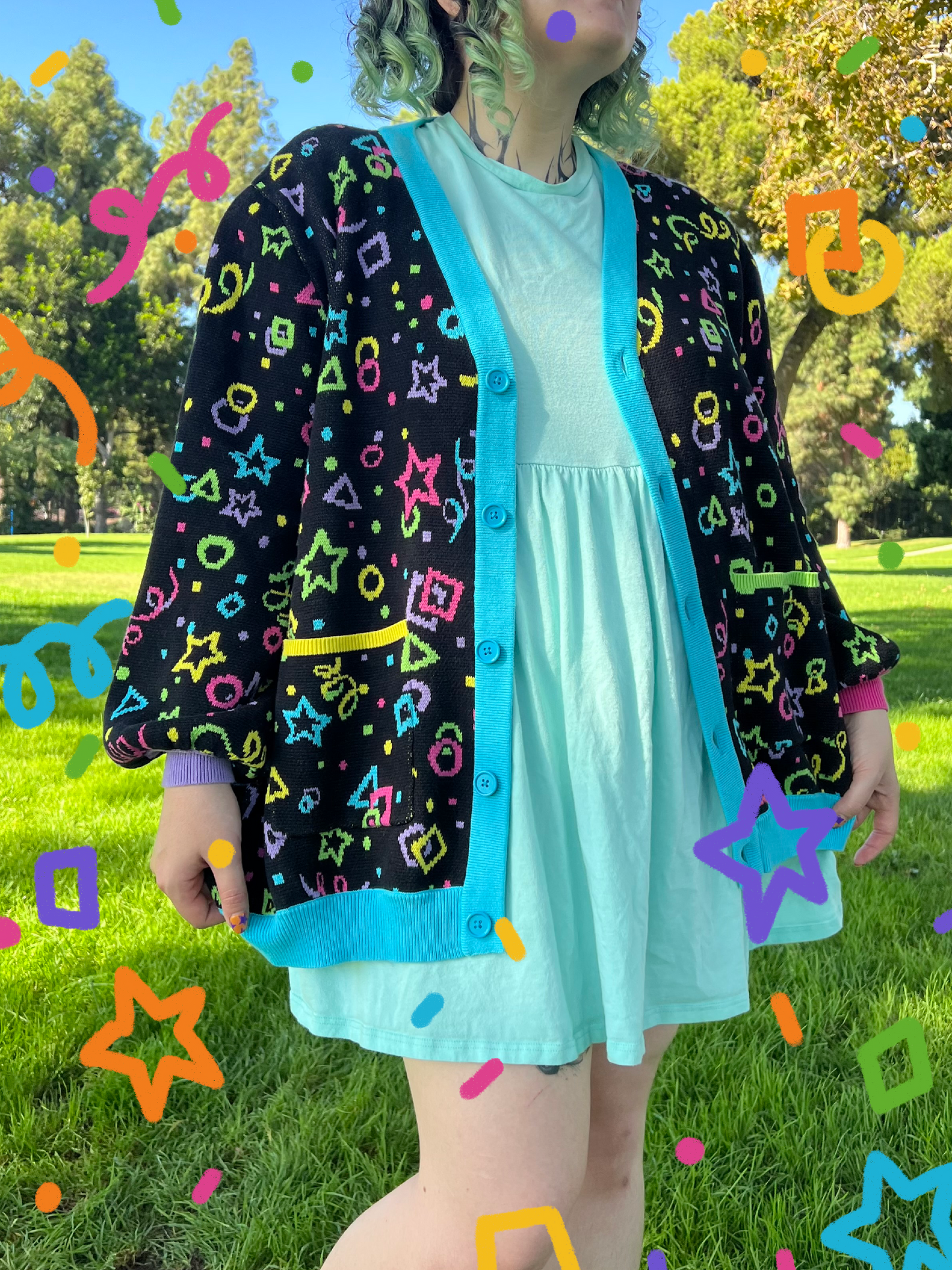Roller Rink Carpet Cardi