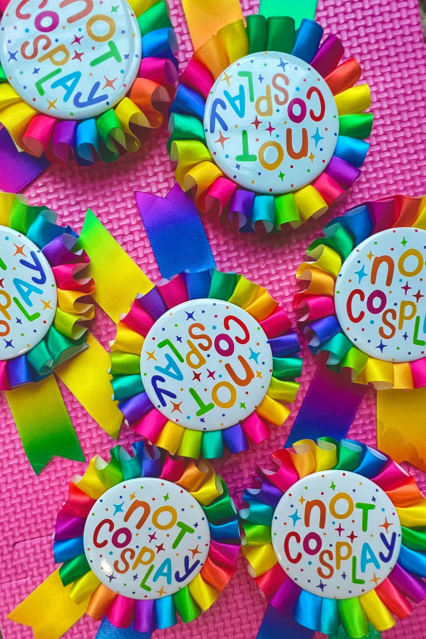 Neon Not Cosplay Rosette pin