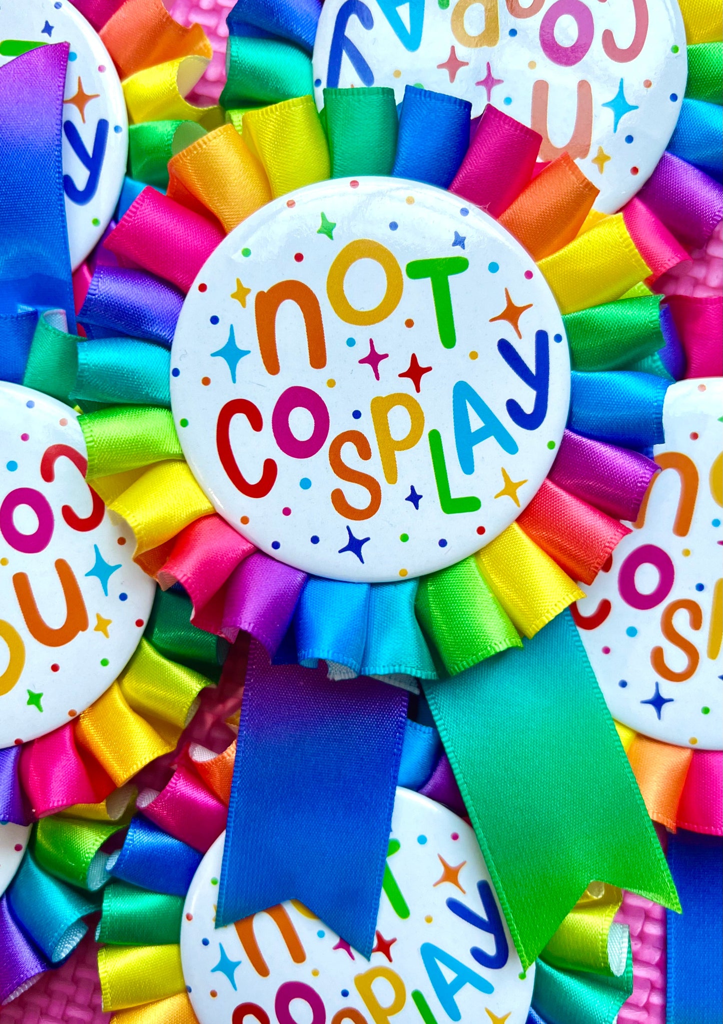 Neon Not Cosplay Rosette pin