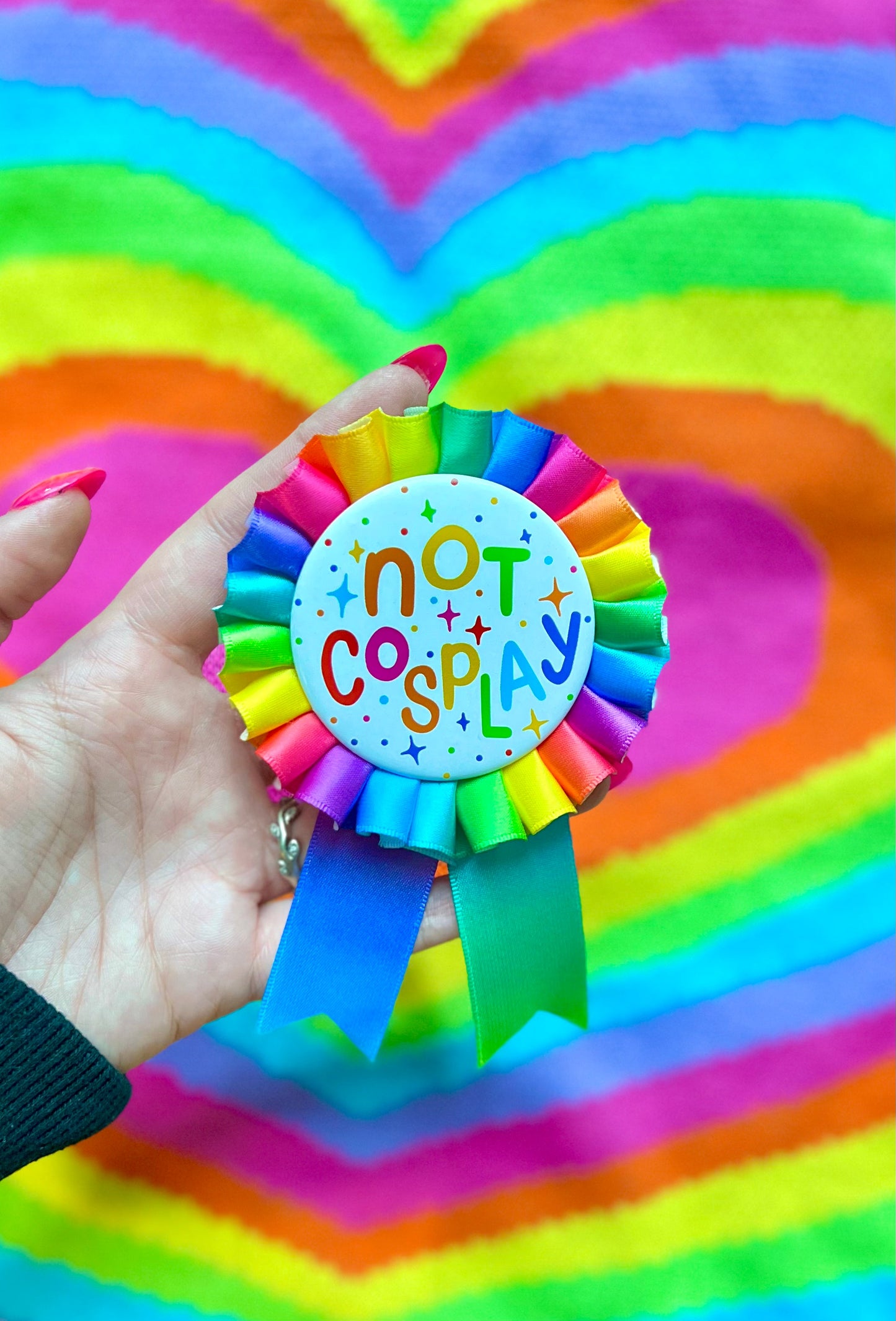 Neon Not Cosplay Rosette pin