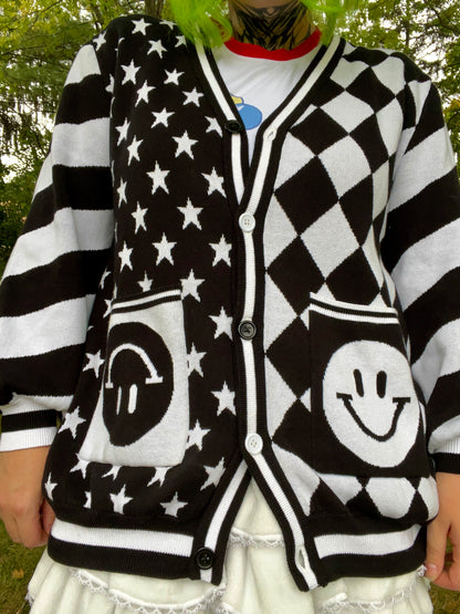 Black & White Clown Cardi