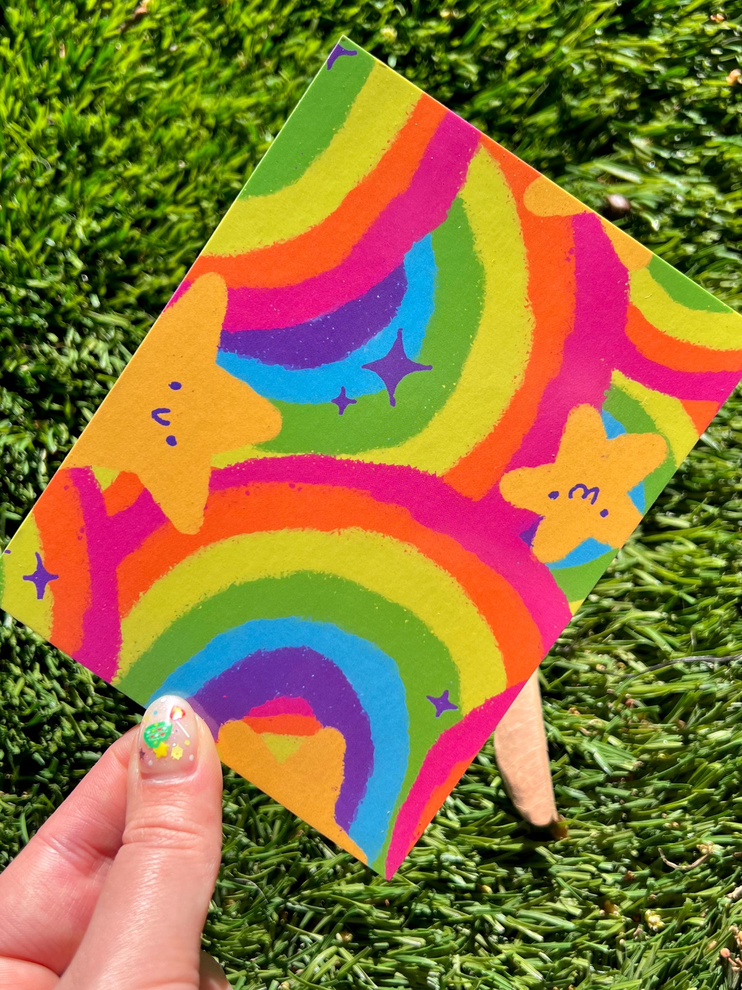 Rainbow Star Print