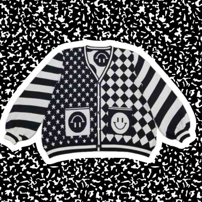 Black & White Clown Cardi