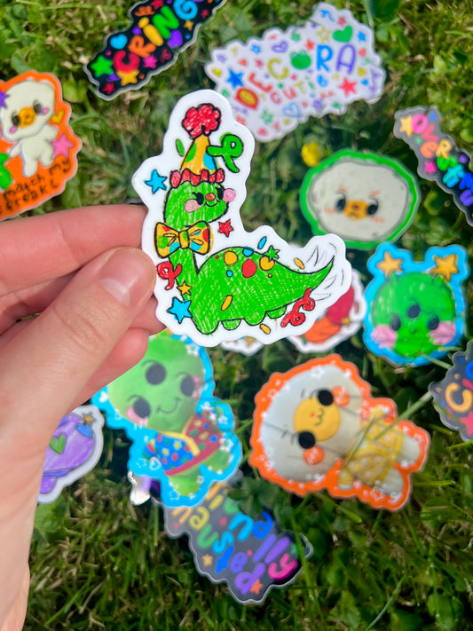 Party Dino Sticker