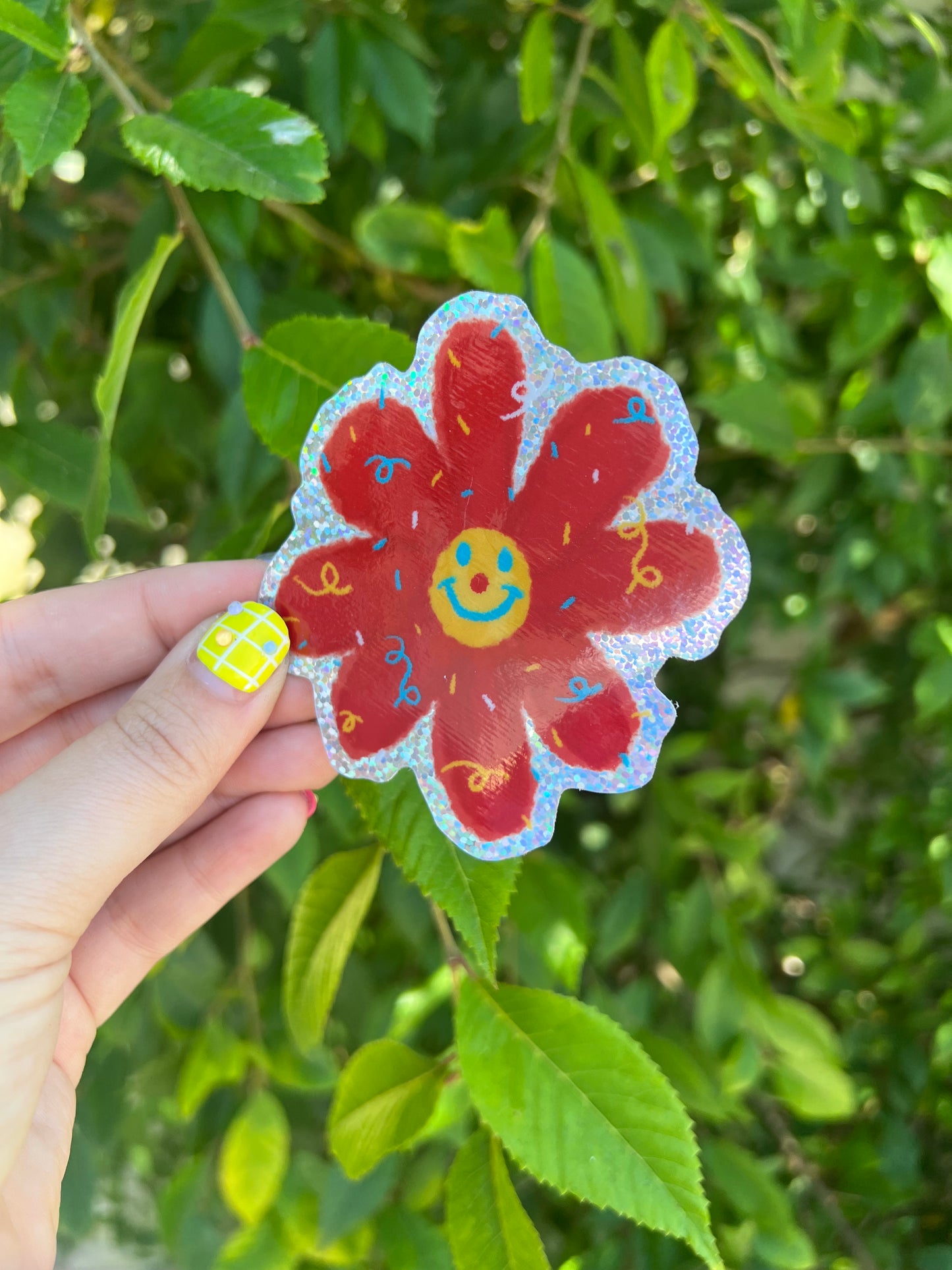 Clown Flower Holo sticker