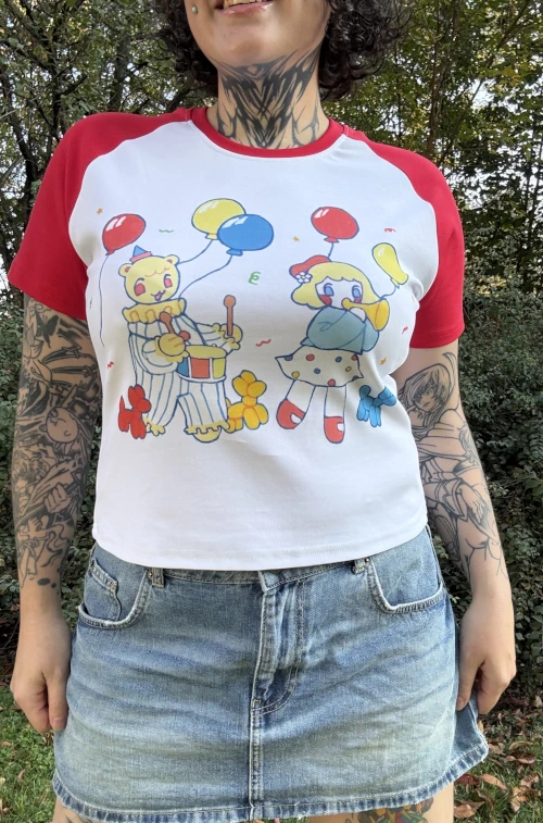 Clown Parade Crop Top **New Fit**